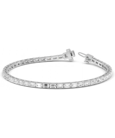 1-20 Carat (ctw) White Gold Emerald Cut LAB GROWN Diamond Bracelets (Color E-F Clarity VS2-SI1) Platinum 2.5 carats $1.00 Bra...