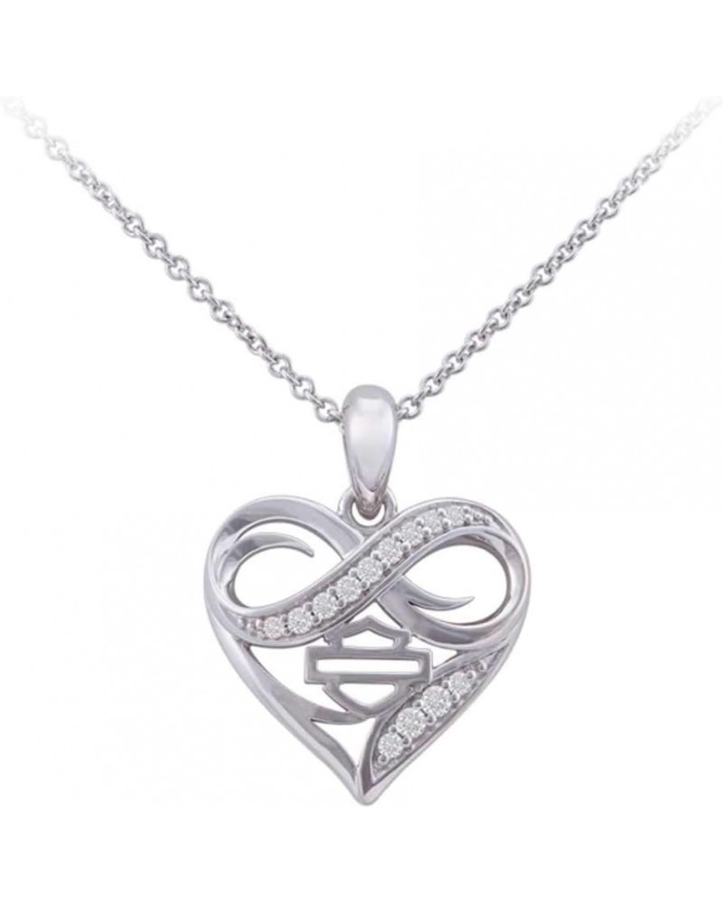 Harley-Davidson Women's Infinity Crystal Thorn Heart Necklace, Sterling Silver $40.49 Necklaces