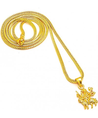 JewarHaat Indian Gold Plated Pendant Locket With Gold Plated Chain Daily Use Fashion Jewelry for Men, Women, Boys Girls Durga...