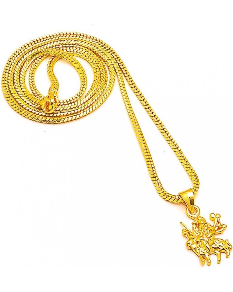 JewarHaat Indian Gold Plated Pendant Locket With Gold Plated Chain Daily Use Fashion Jewelry for Men, Women, Boys Girls Durga...