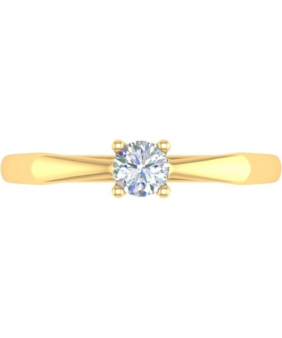 1/5 Carat 4-Prong Set Diamond Solitaire Engagement Ring Band in 10K Gold Yellow Gold $93.60 Rings