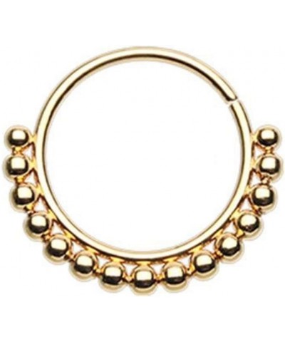 Golden Bali Ball Steel Bendable Nose Hoop 20 GA (0.8mm), Length: 3/8" (10mm) $8.50 Body Jewelry