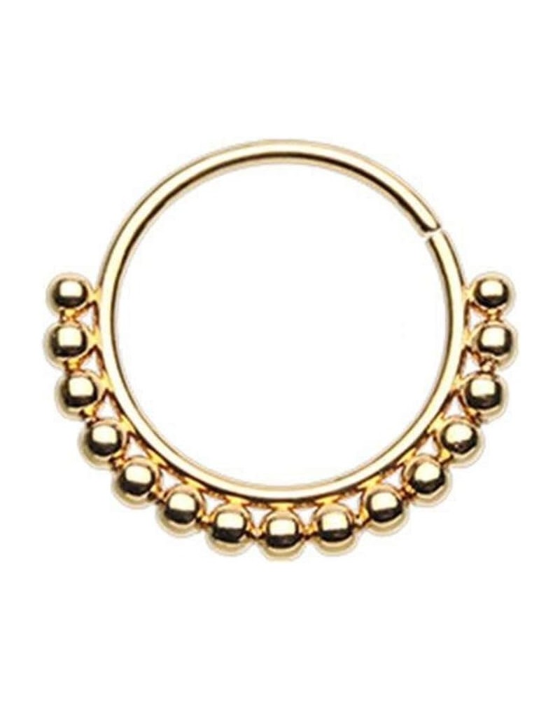 Golden Bali Ball Steel Bendable Nose Hoop 20 GA (0.8mm), Length: 3/8" (10mm) $8.50 Body Jewelry