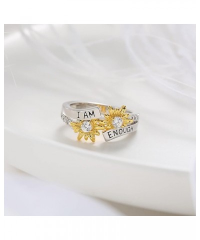 Funky Rings for Women Set with Diamond Bicolor E-NOUGH Ring for You Daisy AM English Fashion Good I Rings Rose Knot Ring (as ...