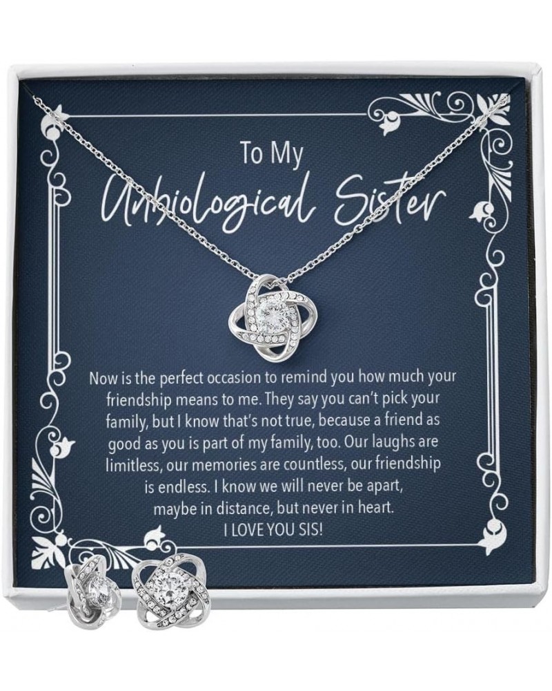 Female Best Friend Gift Ideas - Womens Pendant Necklaces with Message Cards, TwoTone Box LoveKnotSet-Message Card 7 $31.60 Ne...