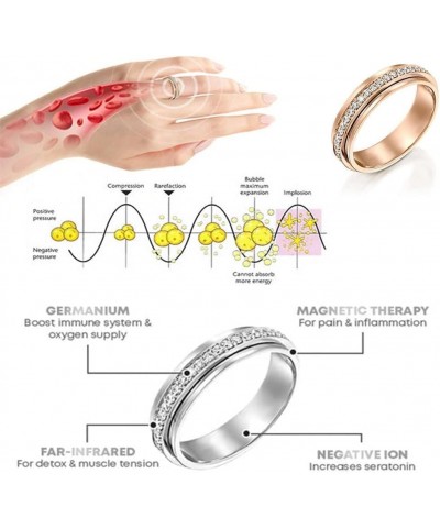 2/5 Pcs Moissanite Magnetology Lymphvity Ring (10, 2PCS-A) 12 2PCS--D $10.63 Rings