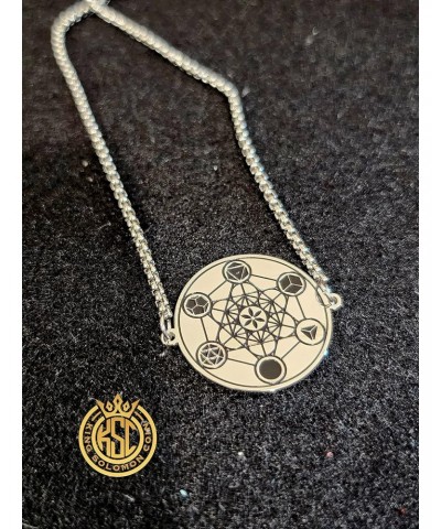 The Metatron's Cube + 72 names of God kabbalah King Solomon seal Coin Bracelet Silver $17.05 Bracelets