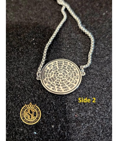 The Metatron's Cube + 72 names of God kabbalah King Solomon seal Coin Bracelet Silver $17.05 Bracelets