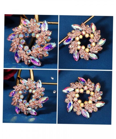 Bride Wedding Brooch Clothes Pin Brooches for Women Wedding Jewelry for Women Rhinestone Brooch Pin Floral Wreath Pin Brooch ...