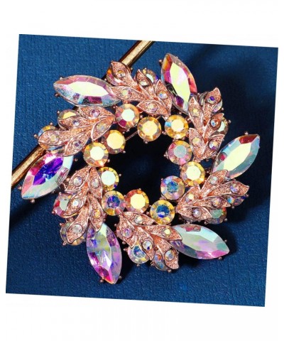 Bride Wedding Brooch Clothes Pin Brooches for Women Wedding Jewelry for Women Rhinestone Brooch Pin Floral Wreath Pin Brooch ...