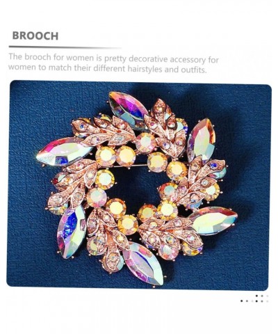 Bride Wedding Brooch Clothes Pin Brooches for Women Wedding Jewelry for Women Rhinestone Brooch Pin Floral Wreath Pin Brooch ...