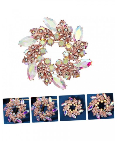 Bride Wedding Brooch Clothes Pin Brooches for Women Wedding Jewelry for Women Rhinestone Brooch Pin Floral Wreath Pin Brooch ...