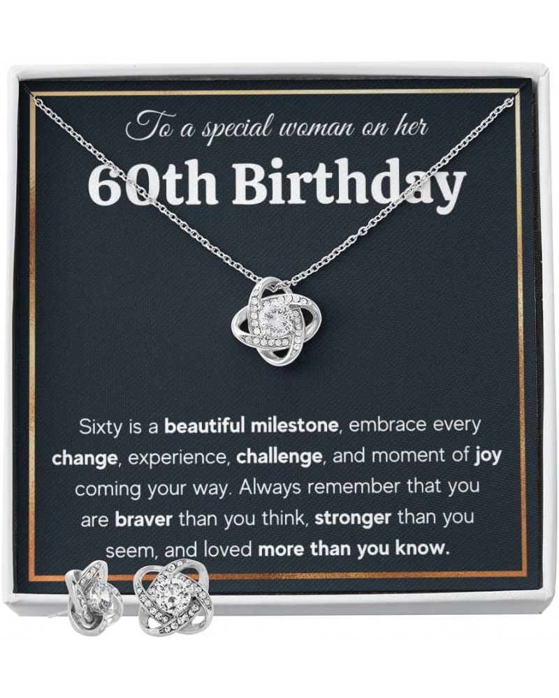 60th Birthday Gifts For Women, Gifts Ideas For 60 Year Old Woman, Happy 60 and Fabulous Necklace with Message Card and Gift B...