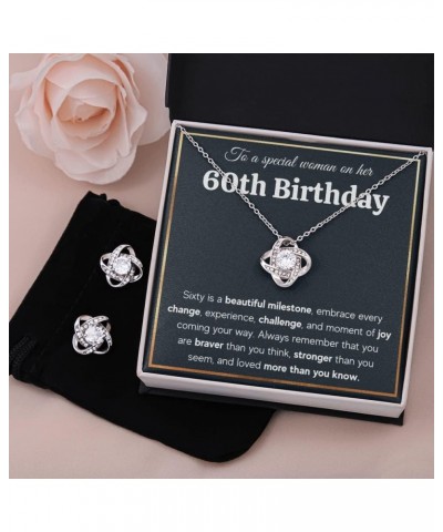 60th Birthday Gifts For Women, Gifts Ideas For 60 Year Old Woman, Happy 60 and Fabulous Necklace with Message Card and Gift B...