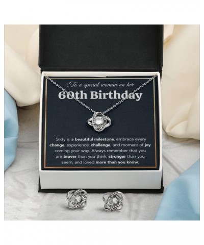 60th Birthday Gifts For Women, Gifts Ideas For 60 Year Old Woman, Happy 60 and Fabulous Necklace with Message Card and Gift B...