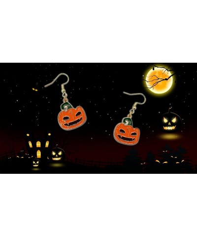 Halloween Earrings Cute Halloween Pumpkin Bat Earrings Halloween Costumes Earrings Jewelry for Women Teen Girls pumpkin $6.71...