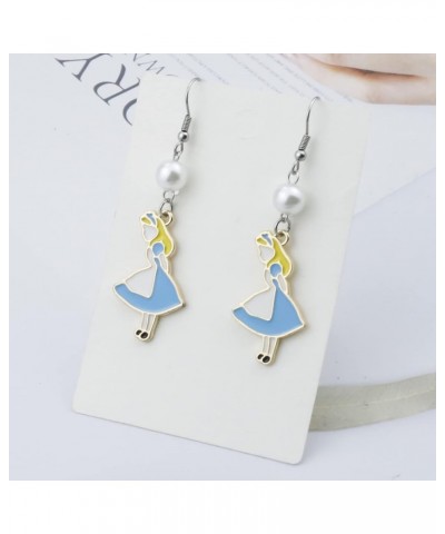 NC Alice Earrings for Women Girls Alice Pendant Earrings Alice Fans Gift Birthday Gifts for Girlfriend Blue $8.26 Earrings