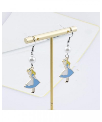 NC Alice Earrings for Women Girls Alice Pendant Earrings Alice Fans Gift Birthday Gifts for Girlfriend Blue $8.26 Earrings