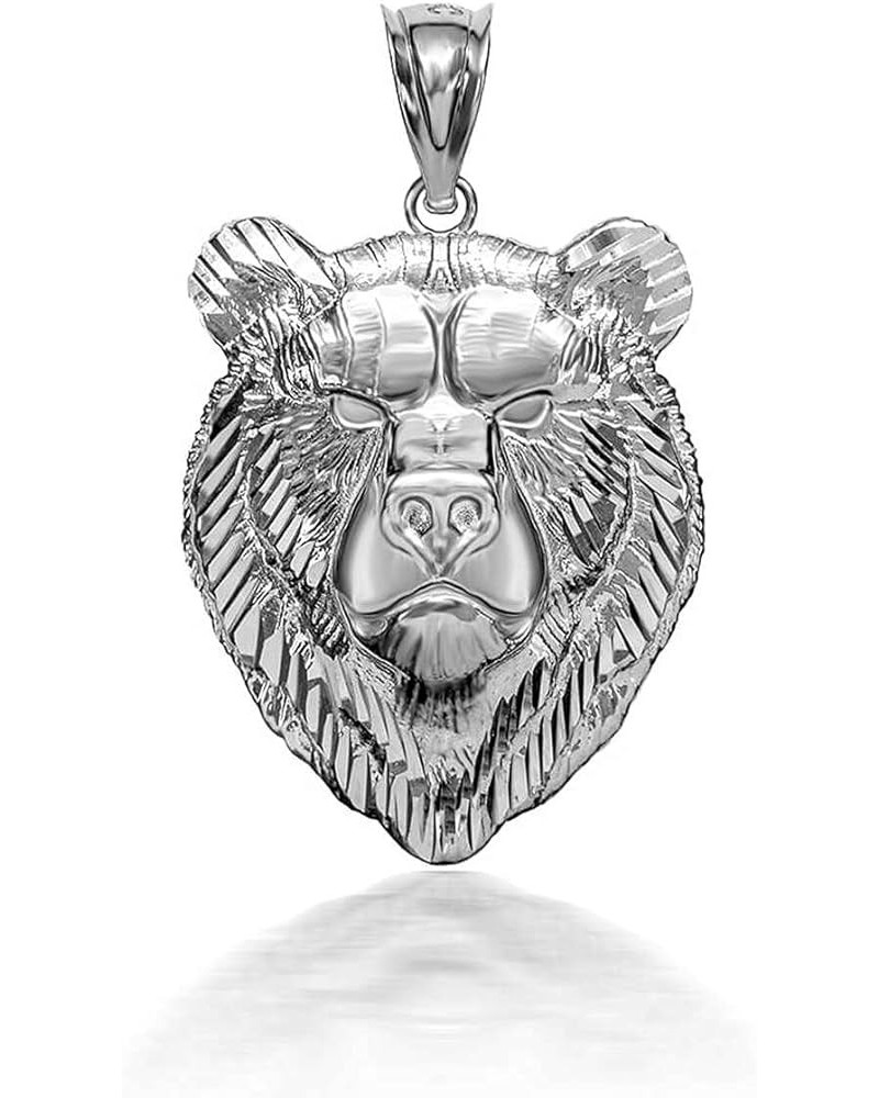 10K Yellow, White, or Rose Gold Wild Viking Bear Head Pendant Amulet Norse Slavic Jewelry - Choice of Metal 10K White Gold $8...