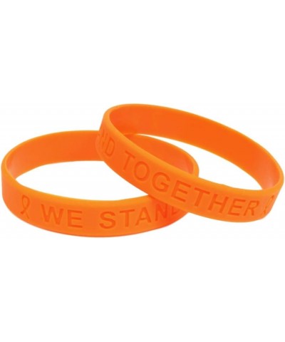 Orange Ribbon Awareness Silicone Bracelet 50 Pack $26.65 Bracelets