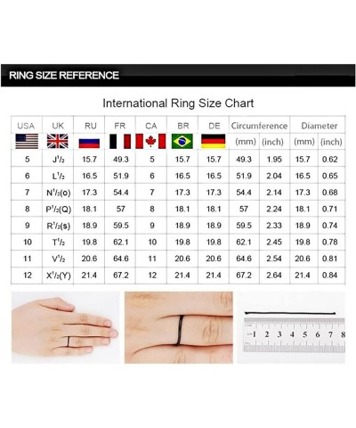 3Pcs Lady Engagement Rings Sets Three in One Elegant Jewelry Sapphire Inlaid Zircon Promise Ring for Her (A, 8) A 11 $5.46 Rings