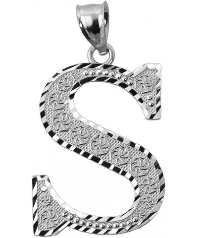 .925 Sterling Silver Initial Letters A-Z Charm Pendant 0.7 Inches S $15.89 Pendants