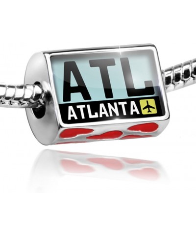 Bead with Hearts Airport Code ATL/Atlanta Country: United States - Charm Fit $10.27 Bracelets