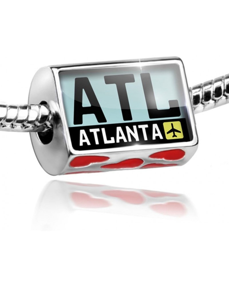 Bead with Hearts Airport Code ATL/Atlanta Country: United States - Charm Fit $10.27 Bracelets