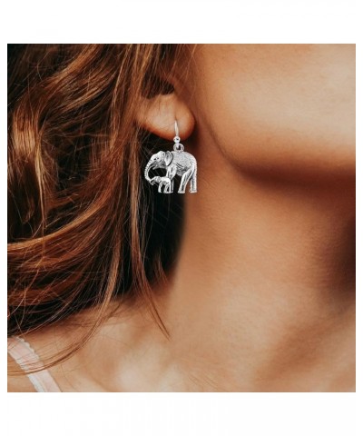 Shop LC Elephant Earrings in 925 Sterling Silver - Elephant Dangle Drop Earring for Women Costume Jewelry for Women Birthday ...