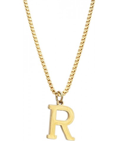 14K Gold Initial Letter Necklaces for Women Girls - Name Necklace Trendy Cute Personalized Tag Pendant Necklace - Gold Plated...