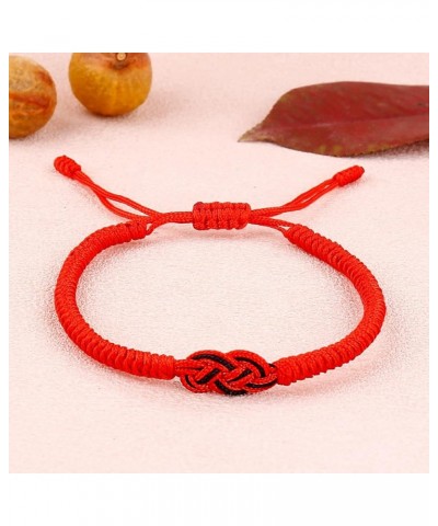 Adjustable Matching Tibetan Red String Bracelets Good Luck Knot Wristband for Women Men Couples Friends Family Long Distance ...