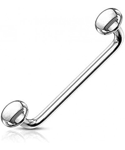 Flat Disc Ends 90 Degree Bent Staple Barbells for Surface and Snake Eye Tongue Piercings Multicolor $7.62 Body Jewelry