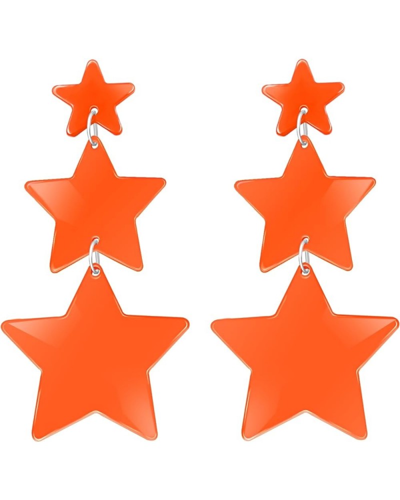 Acrylic Y2K Star Earrings for Women Girls Trendy Dangle Earrings for Her Lightweight Boho Summer Beach Statement Stars Dangli...