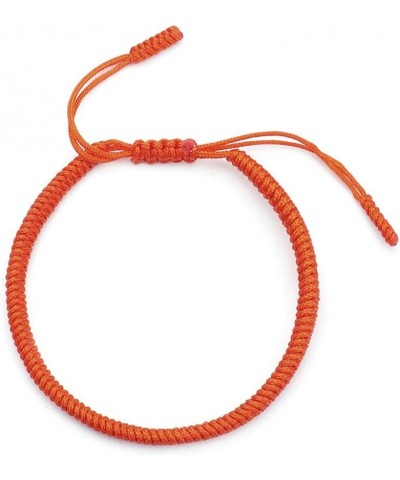 Bracelets 1Pc Unisex Fashion Jewelry Gift Good Luck Handmade Rope Braided Bracelet Bangle - Orange $4.69 Bracelets