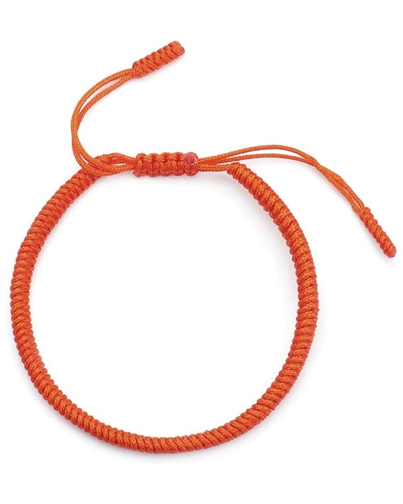 Bracelets 1Pc Unisex Fashion Jewelry Gift Good Luck Handmade Rope Braided Bracelet Bangle - Orange $4.69 Bracelets