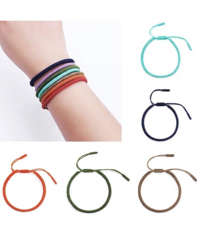 Bracelets 1Pc Unisex Fashion Jewelry Gift Good Luck Handmade Rope Braided Bracelet Bangle - Orange $4.69 Bracelets