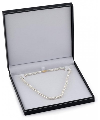 14K Gold AAAA Quality White Freshwater Cultured Pearl Necklace for Women in 20" Matinee Length Yellow Gold 8.0-9.0mm $166.32 ...