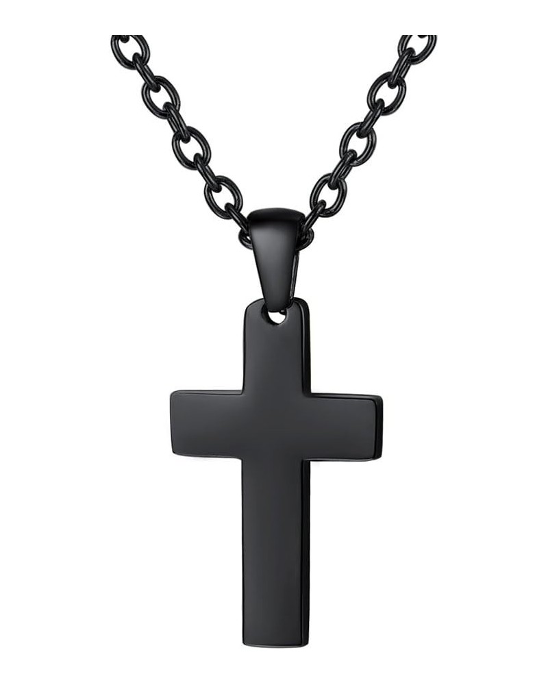 Cross Necklace for Men Women, 316L Stainless Steel，Gold/Silver/Black/Rose Gold/Blue Tone, Hypoallergenic, Two Sizes, Come Gif...