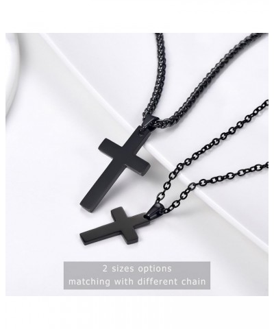 Cross Necklace for Men Women, 316L Stainless Steel，Gold/Silver/Black/Rose Gold/Blue Tone, Hypoallergenic, Two Sizes, Come Gif...