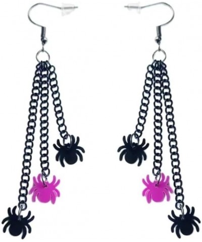 Halloween Skeleton Spider Ghost Black Bat Dangle Earrings Long Dangle Hook Earrings Halloween Costumes Scary Gothic Decoratio...