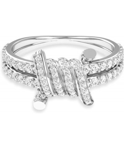 Iced Barbed Wire Ring for Women and Men 5 Barbed Wire $14.55 Rings