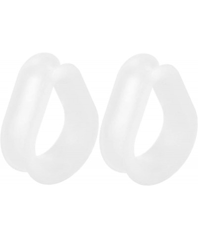 Double Flared Ear Gauges Variety Size, Tunnels For Women Ears Silicone2pcs White Gauges For Ears Teardrop Piercing Earrings T...