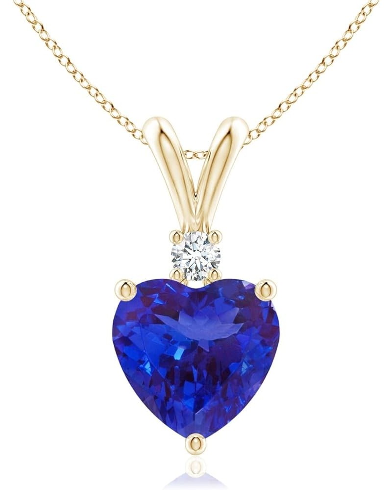 Natural Tanzanite Solitaire Pendant Necklace for Women, Girls in 14K Solid Gold/Platinum | December Birthstone | Jewelry Gift...