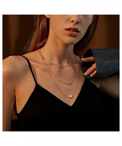 Gold Choker Necklace for Women 14K Gold Plated Layering Necklaces Charm Pendant Necklace with Gift Box for Valentine's Day Gi...