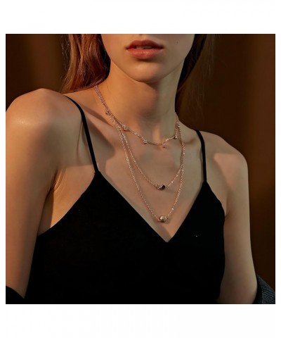 Gold Choker Necklace for Women 14K Gold Plated Layering Necklaces Charm Pendant Necklace with Gift Box for Valentine's Day Gi...