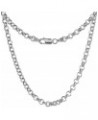 Sterling Silver Italian Rolo Chain Necklace & Bracelet 4mm Medium Thick Nickel Free sizes 7-30 inch 16.0 Inches $36.49 Necklaces