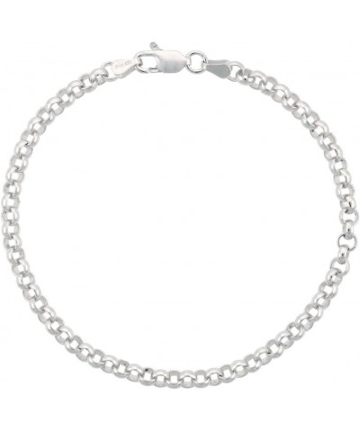 Sterling Silver Italian Rolo Chain Necklace & Bracelet 4mm Medium Thick Nickel Free sizes 7-30 inch 16.0 Inches $36.49 Necklaces