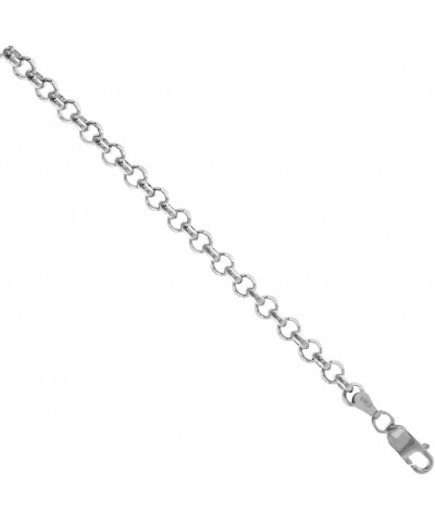 Sterling Silver Italian Rolo Chain Necklace & Bracelet 4mm Medium Thick Nickel Free sizes 7-30 inch 16.0 Inches $36.49 Necklaces