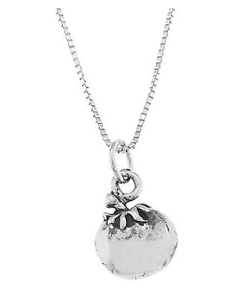 Sterling Silver One Sided Fruit of The Spirit Tomato Necklace 16.0 Inches $15.50 Necklaces