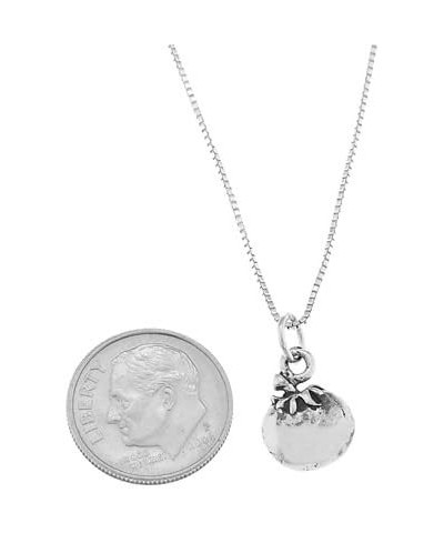 Sterling Silver One Sided Fruit of The Spirit Tomato Necklace 16.0 Inches $15.50 Necklaces